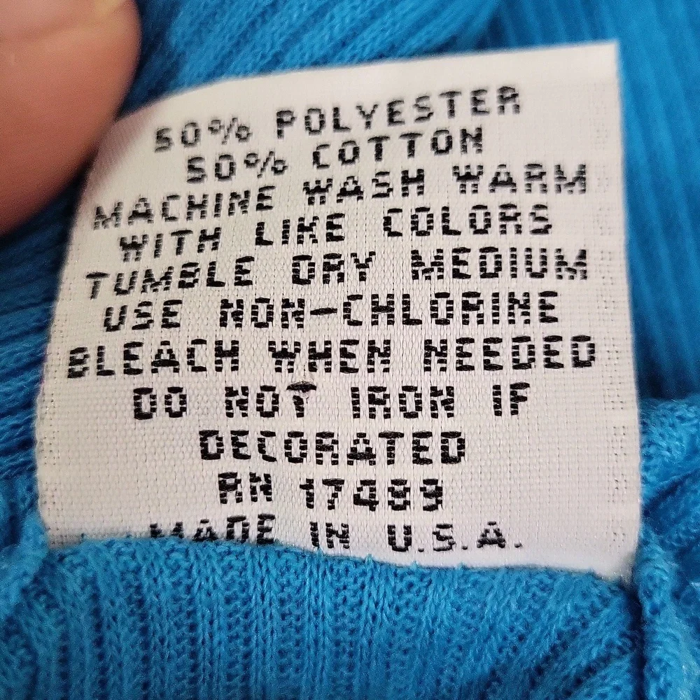 Islander Blue Ribbed Tank Top - Picture 3 of 3